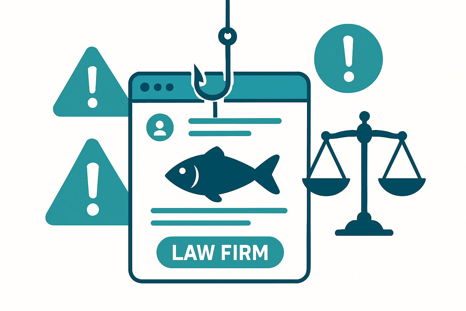 Phishing email warning signs targeting a law firm